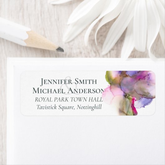 Abstrakter Regenbogen Lila Hochzeit (Insitu)