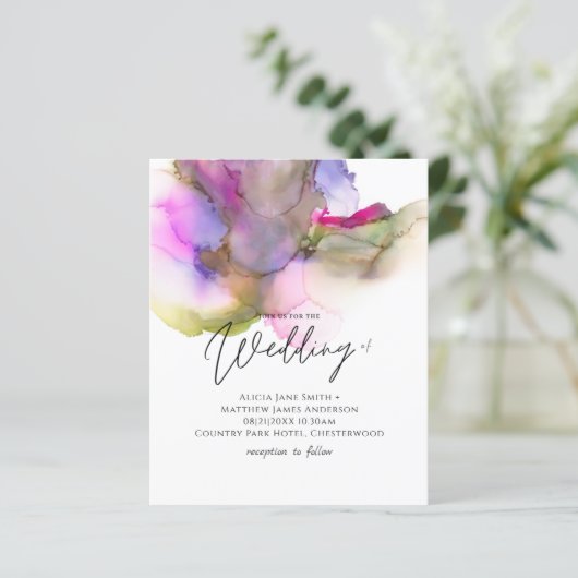 Abstrakter Regenbogen Lila Hochzeit (Stehend Vorderseite)