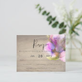 Abstrakter Regenbogen Lila Hochzeit Postkarte (Stehend Vorderseite)