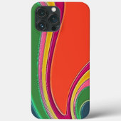 Abstrakter Regenbogen Modern inspirierende Orange Case-Mate iPhone Hülle (Rückseite)