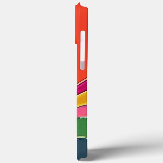 Abstrakter Regenbogen Modern inspirierende Orange Case-Mate iPhone Hülle (Rückseite / Links)