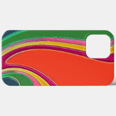 Abstrakter Regenbogen Modern inspirierende Orange Case-Mate iPhone Hülle (Rückseite (Horizontal))