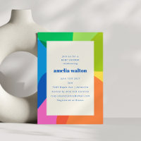 Abstrakter Regenbogen Moderne Babydusche
