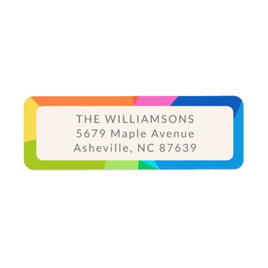 Abstrakter Regenbogen Personalisierter Urlaub (Vorne)