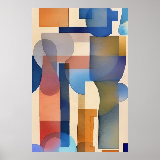 Abstrakter Regenbogen Poster (Vorne)