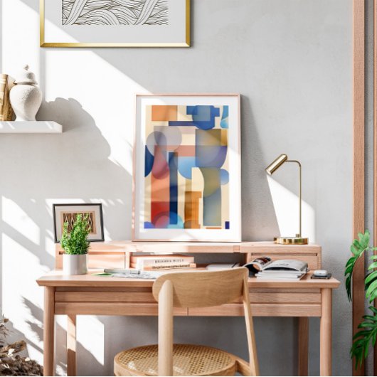 Abstrakter Regenbogen Poster