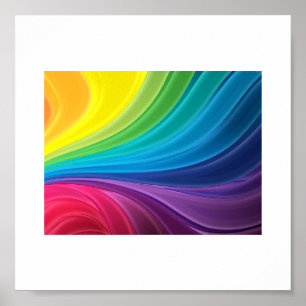 Abstrakter Regenbogen Poster