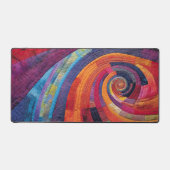 Abstrakter Regenbogen Schreibtischunterlage (Vorderseite)
