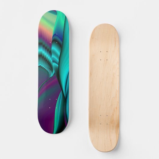 Abstrakter Regenbogen Skateboard (Vorderseite)