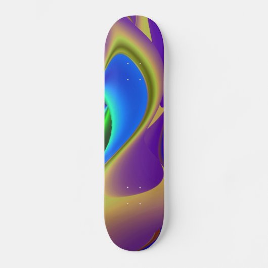 Abstrakter Regenbogen Skateboard (Vorderseite)