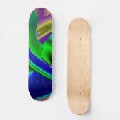 Abstrakter Regenbogen Skateboard (Vorderseite)