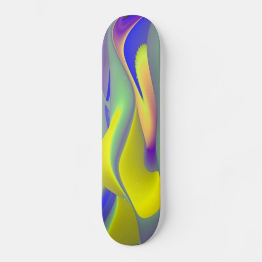 Abstrakter Regenbogen Skateboard (Vorderseite)