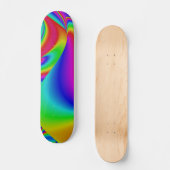 Abstrakter Regenbogen Skateboard (Vorderseite)