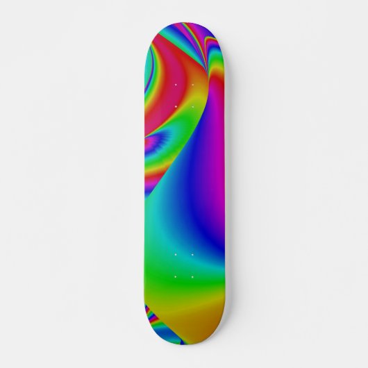 Abstrakter Regenbogen Skateboard (Vorne)