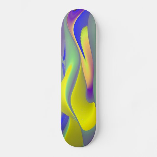 Abstrakter Regenbogen Skateboard (Vorderseite)