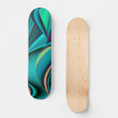 Abstrakter Regenbogen Skateboard (Vorderseite)