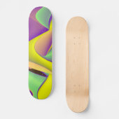Abstrakter Regenbogen Skateboard (Vorderseite)