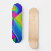 Abstrakter Regenbogen Skateboard (Vorderseite)