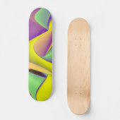 Abstrakter Regenbogen Skateboard (Vorderseite)