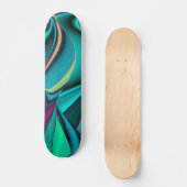 Abstrakter Regenbogen Skateboard (Vorderseite)