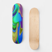 Abstrakter Regenbogen Skateboard (Vorderseite)