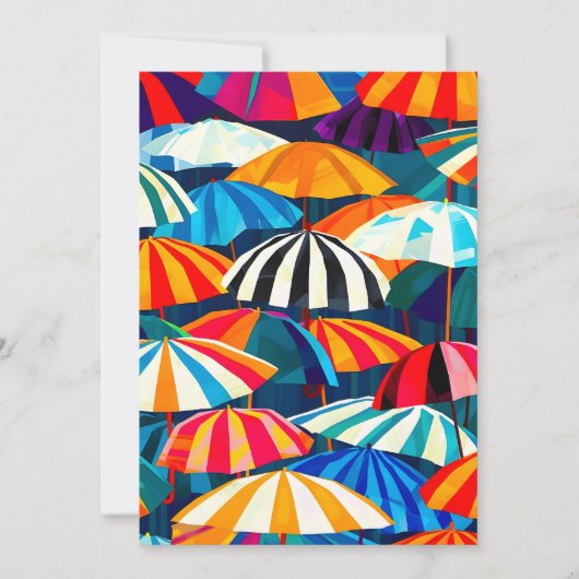 Abstrakter Regenbogen Strand Umbrella Ankündigung (Vorderseite)