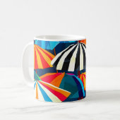 Abstrakter Regenbogen Strand Umbrella Kaffeetasse (Vorderseite Links)