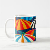 Abstrakter Regenbogen Strand Umbrella Kaffeetasse (Links)
