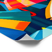 Abstrakter Regenbogen Strand Umbrella Poster (Ecke)