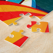 Abstrakter Regenbogen Strand Umbrella Puzzle (Seite)