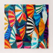 Abstrakter Regenbogen Strand Umbrella Puzzle (Horizontal)