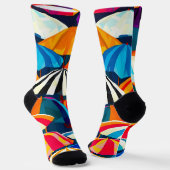 Abstrakter Regenbogen Strand Umbrella Socken (Gewinkelt)