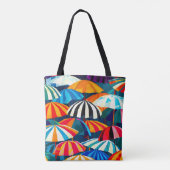 Abstrakter Regenbogen Strand Umbrella Tasche (Rückseite)