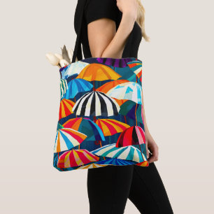 Abstrakter Regenbogen Strand Umbrella Tasche