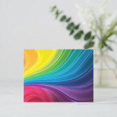 Abstrakter Regenbogen Swirbel Postkarte (Stehend Vorderseite)