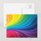 Abstrakter Regenbogen Swirbel Postkarte (Vorne/Hinten)