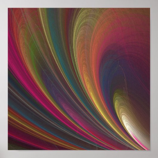 Abstrakter Regenbogen Swirl Canvas Print Poster (Vorne)
