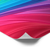 Abstrakter Regenbogen Swirl Canvas Print Poster (Ecke)