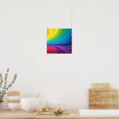 Abstrakter Regenbogen Swirl Canvas Print Poster (Küche)
