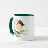 Abstrakter Regenbogen-Topf-des-Goldes-St.-Patricks Tasse (Vorderseite Links)