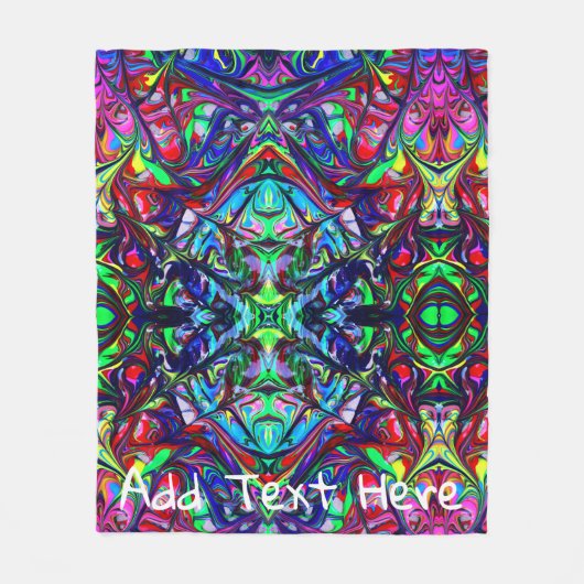 Abstrakter Regenbogen Tropfen Art Fleecedecke (Vorderseite)