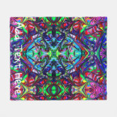 Abstrakter Regenbogen Tropfen Art Fleecedecke (Vorderseite (Horizontal))