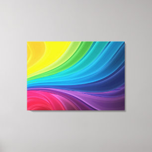 Abstrakter Regenbogen umwickelter Leinwanddruck