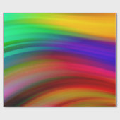 Abstrakter Regenbogen Wasserfarben Elegant Multico Geschenkpapier (Flach)