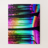 Abstrakter Regenbogenbewald Puzzle (Vertikal)