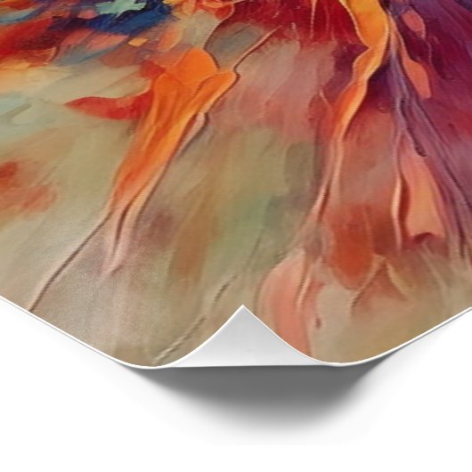 Abstrakter Regenbogenbruch Poster (Ecke)