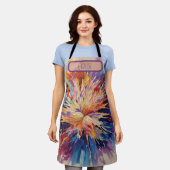Abstrakter Regenbogenbruch Schürze (Getragen)