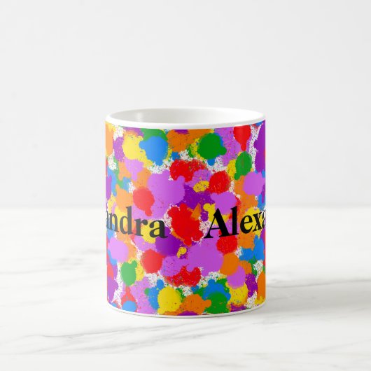 Abstrakter Regenbogenfarbstoff Spritzer Kaffeetasse (Mittel)