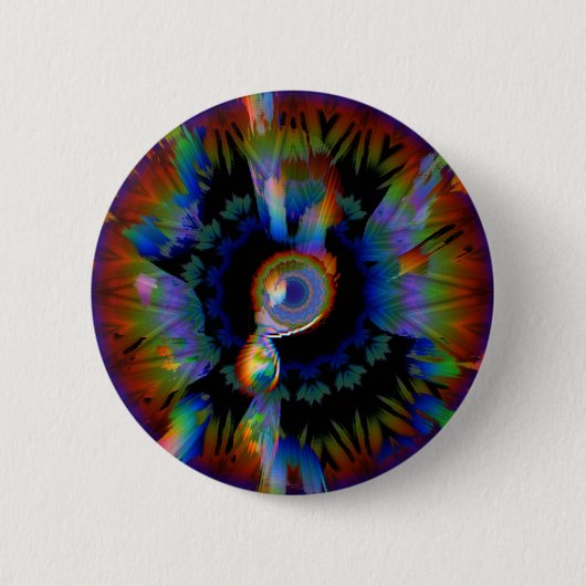 Abstrakter Regenbogenknopf Button (Vorderseite)
