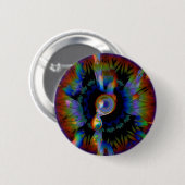 Abstrakter Regenbogenknopf Button (Vorne & Hinten)